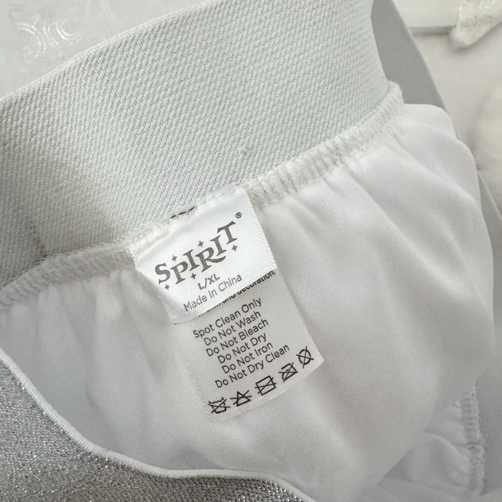 Spirit Silver and White Angel Costume Set Size L - Picture 4 of 5